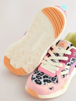 Licht - Vetersneakers met kleurvlakken
