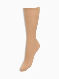 Licht beige - 20 Denier kniehoge sokken set van 5