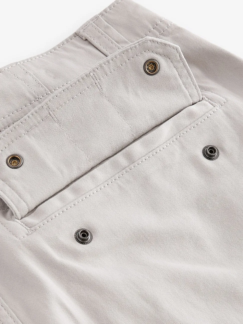 Licht pastelgeel - Straight fit - Katoenen cargostretchbroek
