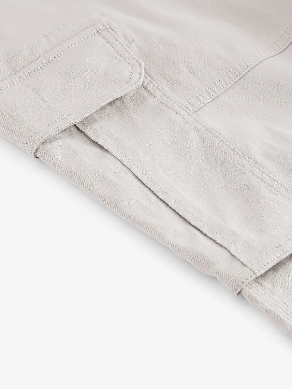 Licht pastelgeel - Straight fit - Katoenen cargostretchbroek