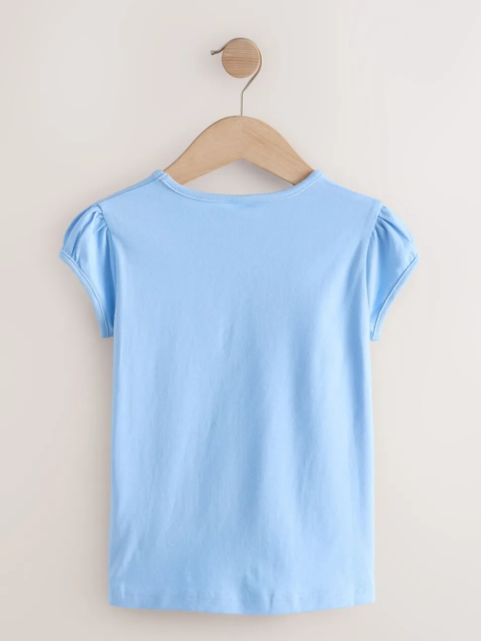 Lichtblauw - 2 -pack T-shirts met pofmouwen (3-16jaar)