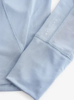 Lichtblauw - Active Open Back Soft Touch Top