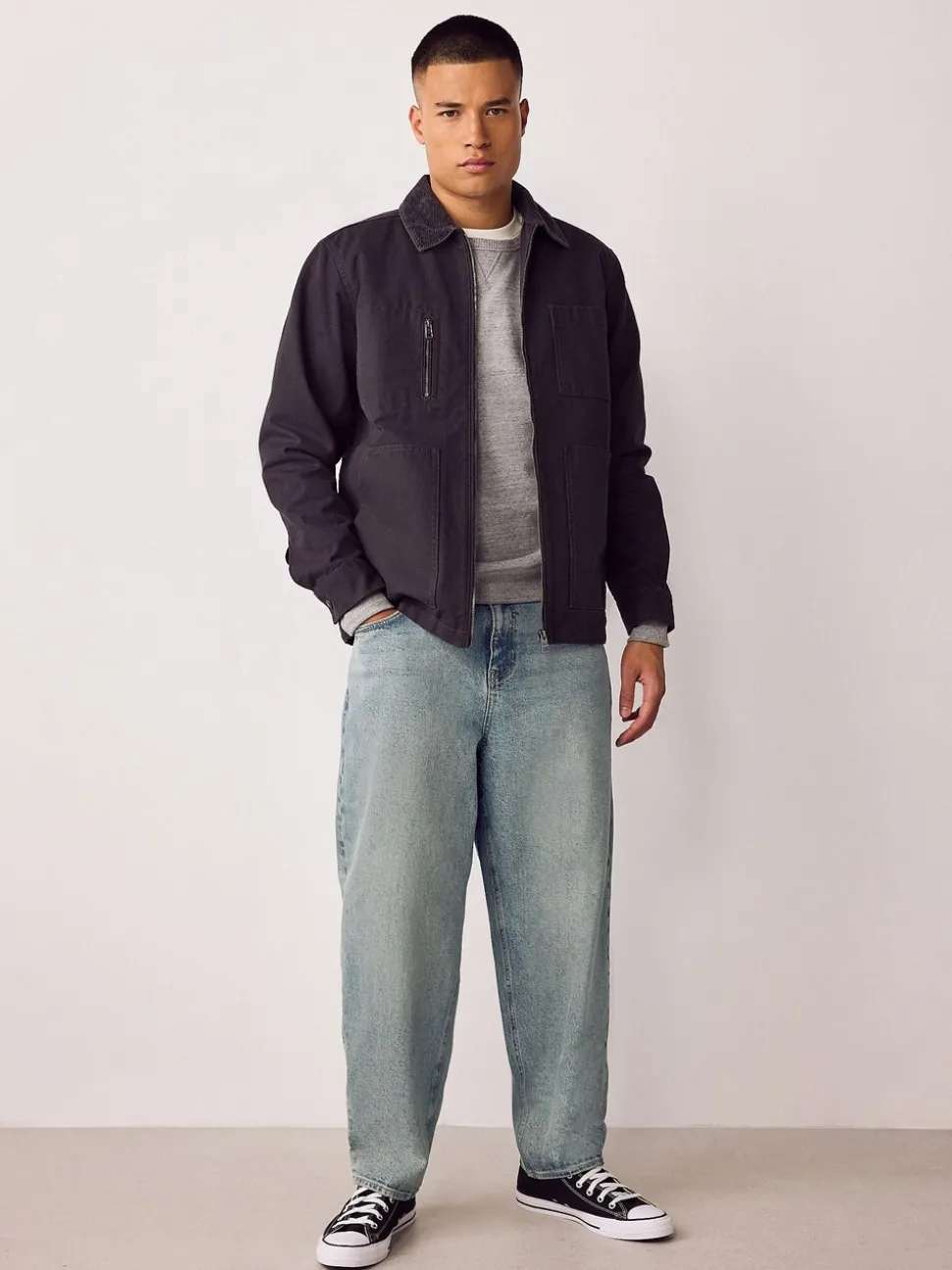 Lichtblauw - Barrel Fit - Vintage wash denim jeans