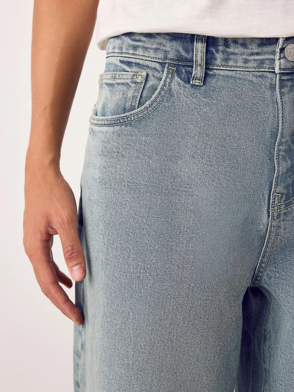 Lichtblauw - Barrel Fit - Vintage wash denim jeans