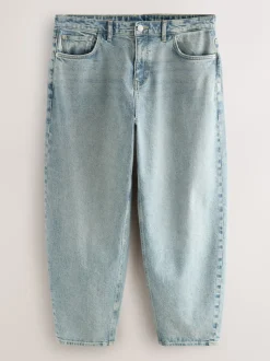 Lichtblauw - Barrel Fit - Vintage wash denim jeans