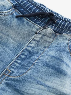 Lichtblauw - Jeans met stretch en elastische taille (3-16 jr)