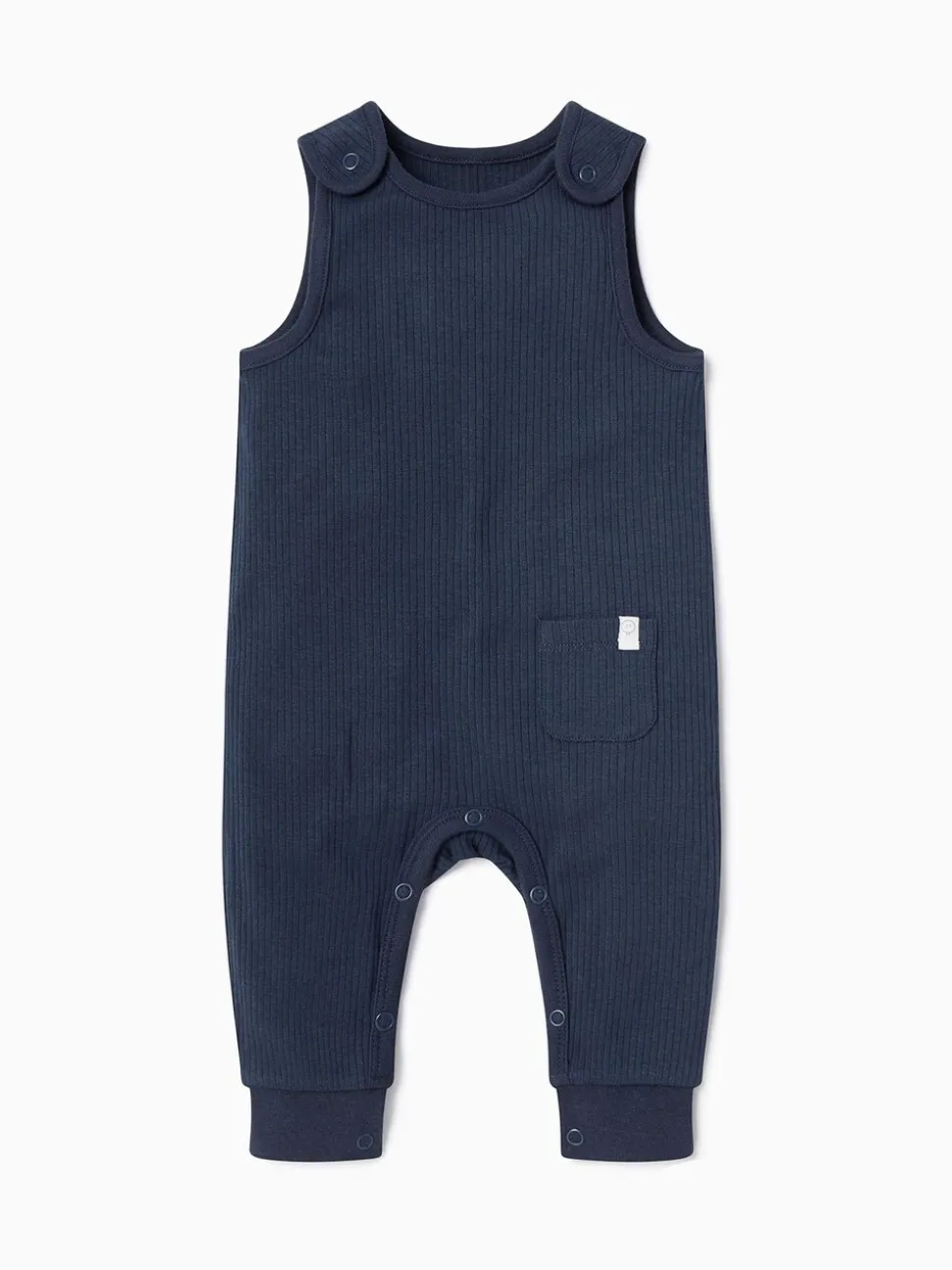 Lichtblauw - MORI Ribbed Romper Dungarees