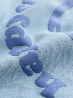 Lichtblauw - Printed Crew Neck Sweat Top & Joggers Set (3mths-7yrs)
