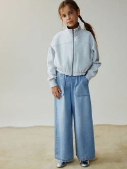 Lichtblauw - Pullon Wide Leg Trousers (3-16yrs)