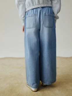 Lichtblauw - Pullon Wide Leg Trousers (3-16yrs)