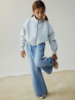 Lichtblauw - Pullon Wide Leg Trousers (3-16yrs)