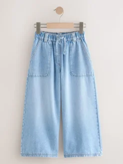 Lichtblauw - Pullon Wide Leg Trousers (3-16yrs)