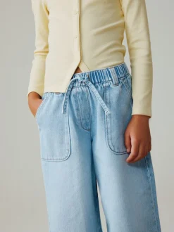 Lichtblauw - Pullon Wide Leg Jeans (3-16yrs)