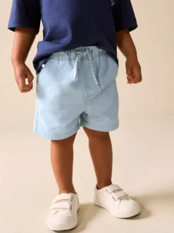 Lichtblauw - Shorts met trekkoord (3mnd-7jr)