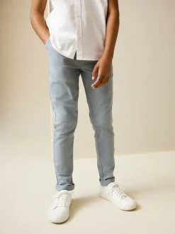Lichtblauw - Stretchy chino's (3-17jr)