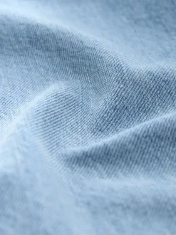 Lichtblauw - Zwangerschapsjeans met wijde pijpen van 100% katoen