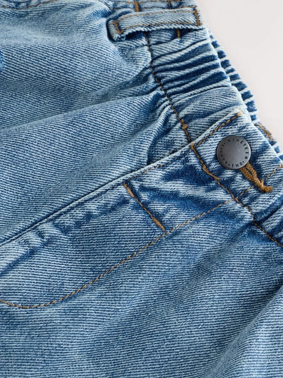 Lichtblauw denim met slijtageplekken - Jeans met wijde pijpen (3 mnd-7 jr)