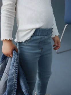 Lichtblauwe denim - Jegging met elastische taille (3 mnd-7 jr)
