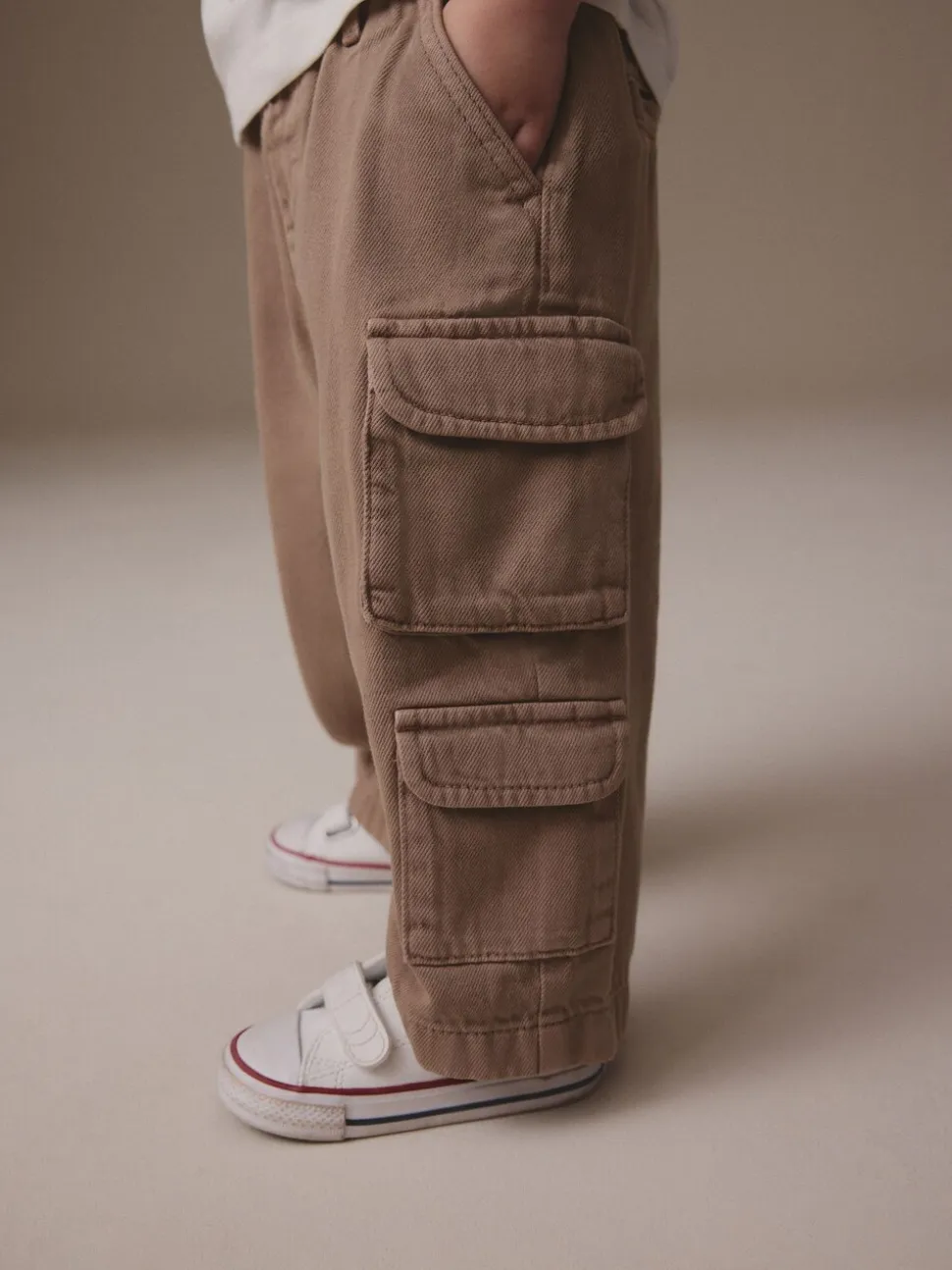 Lichtbruin - 100% katoenen Cargobroeken Jeans (3mnd-7jr)
