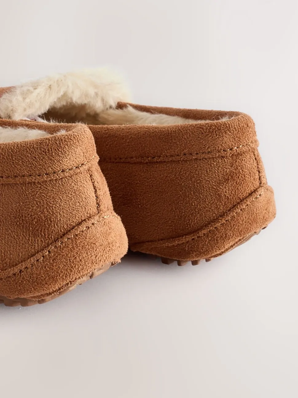 Lichtbruin - Behaaglijke pantoffels met mocassin