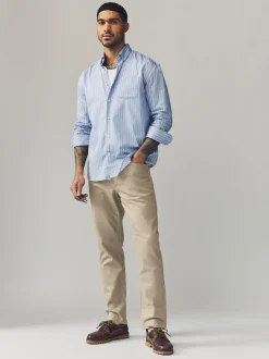 Lichtbruin - Enkele - Slim fit klassieke stretchy jeans