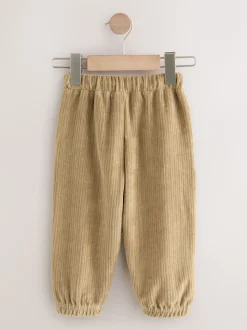 Lichtbruin - Jersey corduroy joggingbroek (3mnd -7jr)