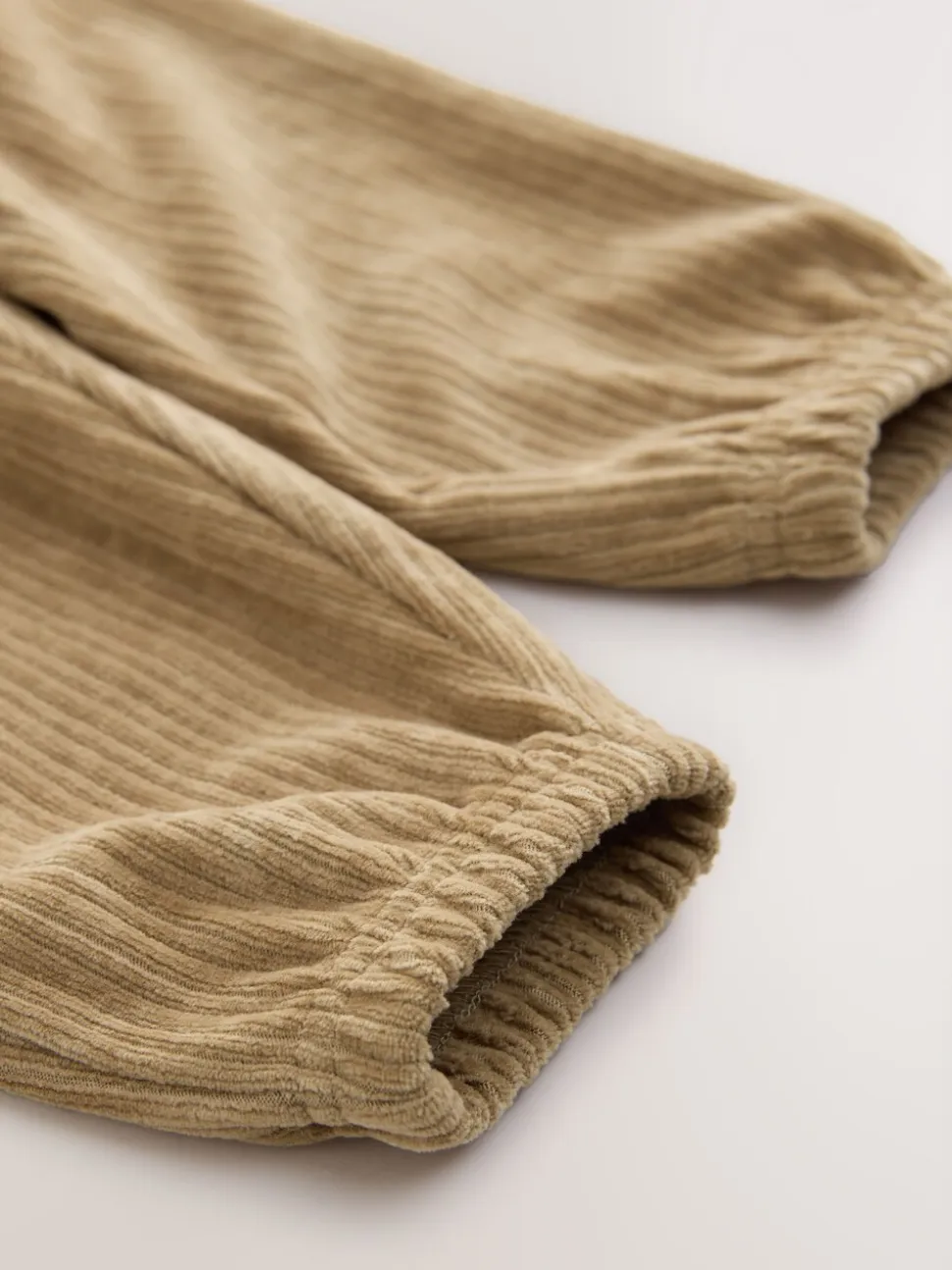 Lichtbruin - Jersey corduroy joggingbroek (3mnd -7jr)
