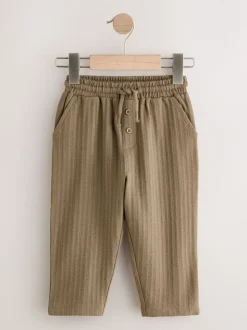 Lichtbruin - Jersey joggingbroek met textuur (3 mnd-7 jr)