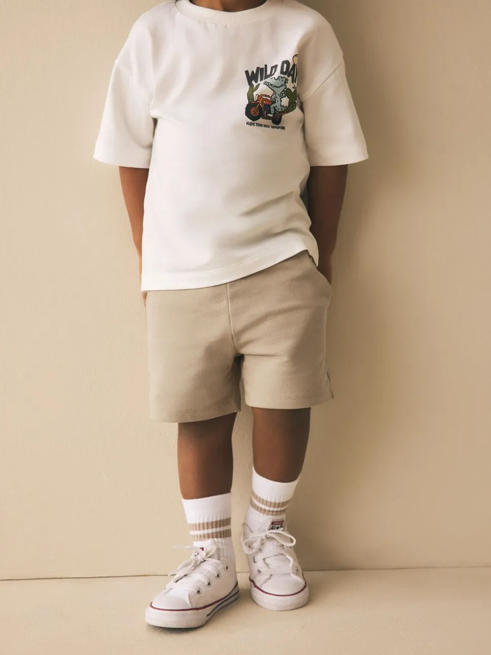 Lichtbruin - Jersey short (3 mnd-7 jr)