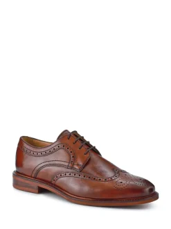 Lichtbruin - Jones Bootmaker Longwood suède derby-brogueschoenen