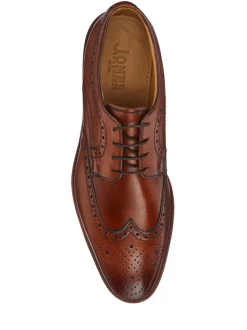 Lichtbruin - Jones Bootmaker Longwood suède derby-brogueschoenen