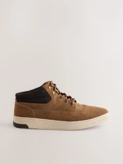 Lichtbruin - Knitted Collar Ankle Boots