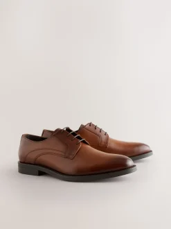 Lichtbruin - Leren Derby schoenen