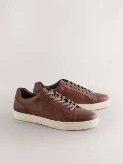 Lichtbruin - Leren sneakers