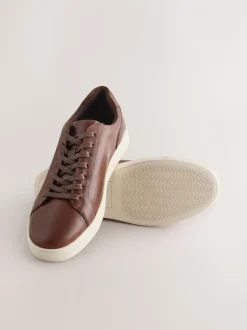 Lichtbruin - Leren sneakers