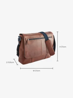 Lichtbruin - Messenger-tas