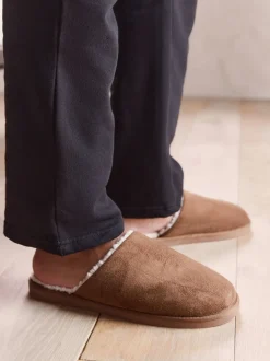 Lichtbruin - Microsuede Mule Slippers