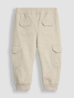 Lichtbruin & naturelkleurig gemêleerd - JoJo Maman Bébé Cargo 100% Cotton Joggers 2 Pack