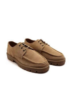 Lichtbruin - Off The Hook Harvey Suede Leather Casual Lace-Up Boat Shoes