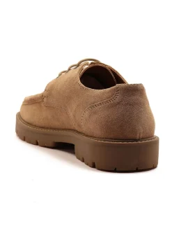 Lichtbruin - Off The Hook Harvey Suede Leather Casual Lace-Up Boat Shoes