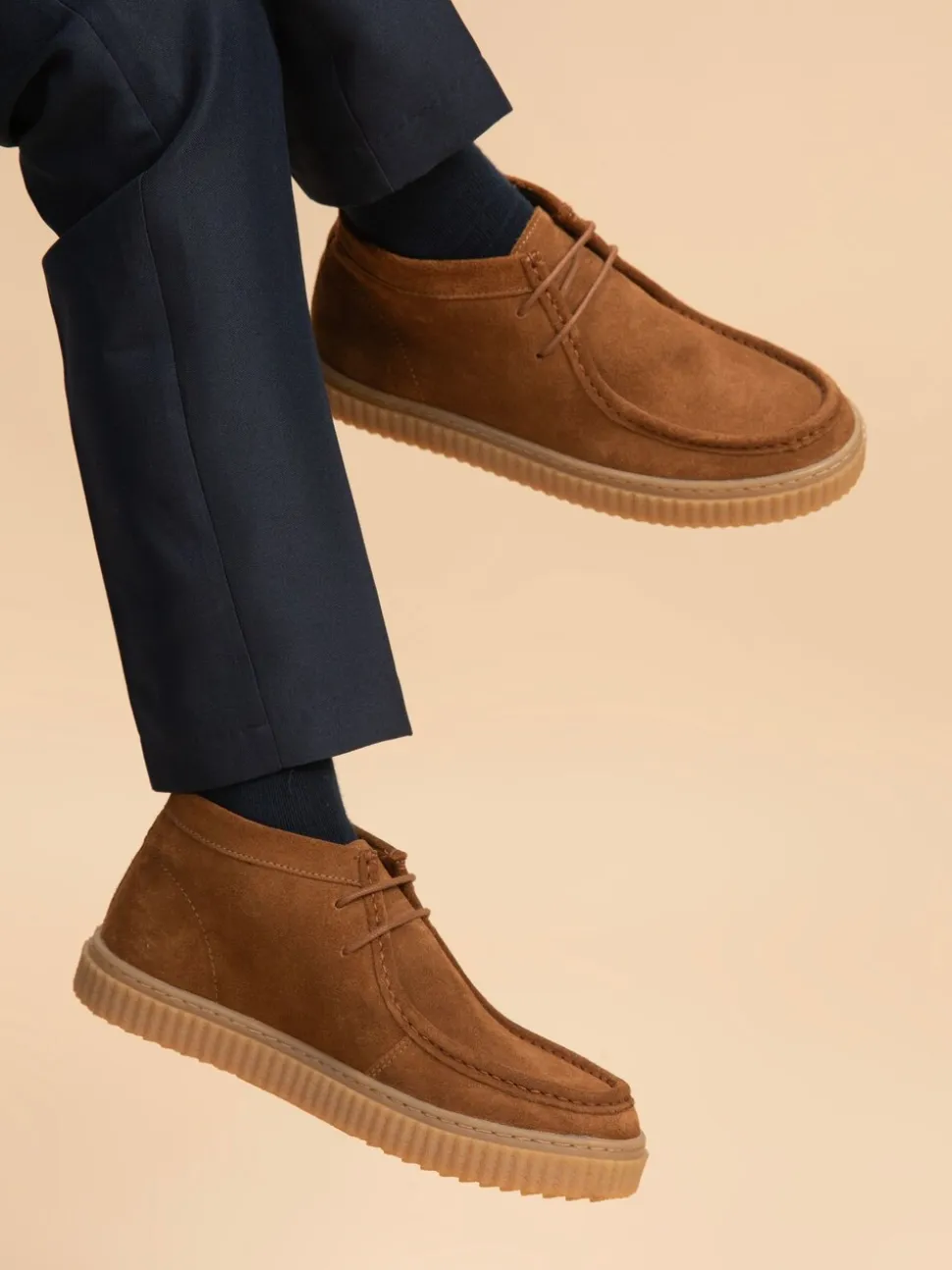 Lichtbruin - Off The Hook Bolan suède leren Vetersluiting casual Boots