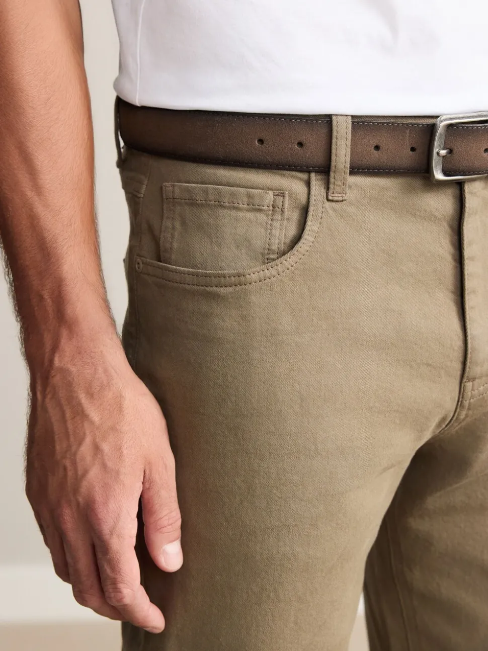 Lichtbruin - Straight fit - Signature jeans met ceintuur