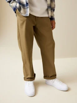 Lichtbruin - Stretchy chino's (3-17jr)
