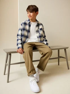 Lichtbruin - Stretchy chino's (3-17jr)