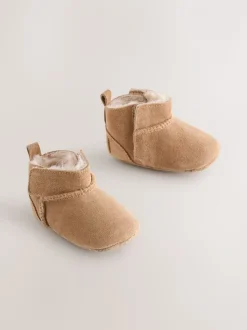 Lichtbruin - Suède baby-instaplaarsjes (0-24mnd)