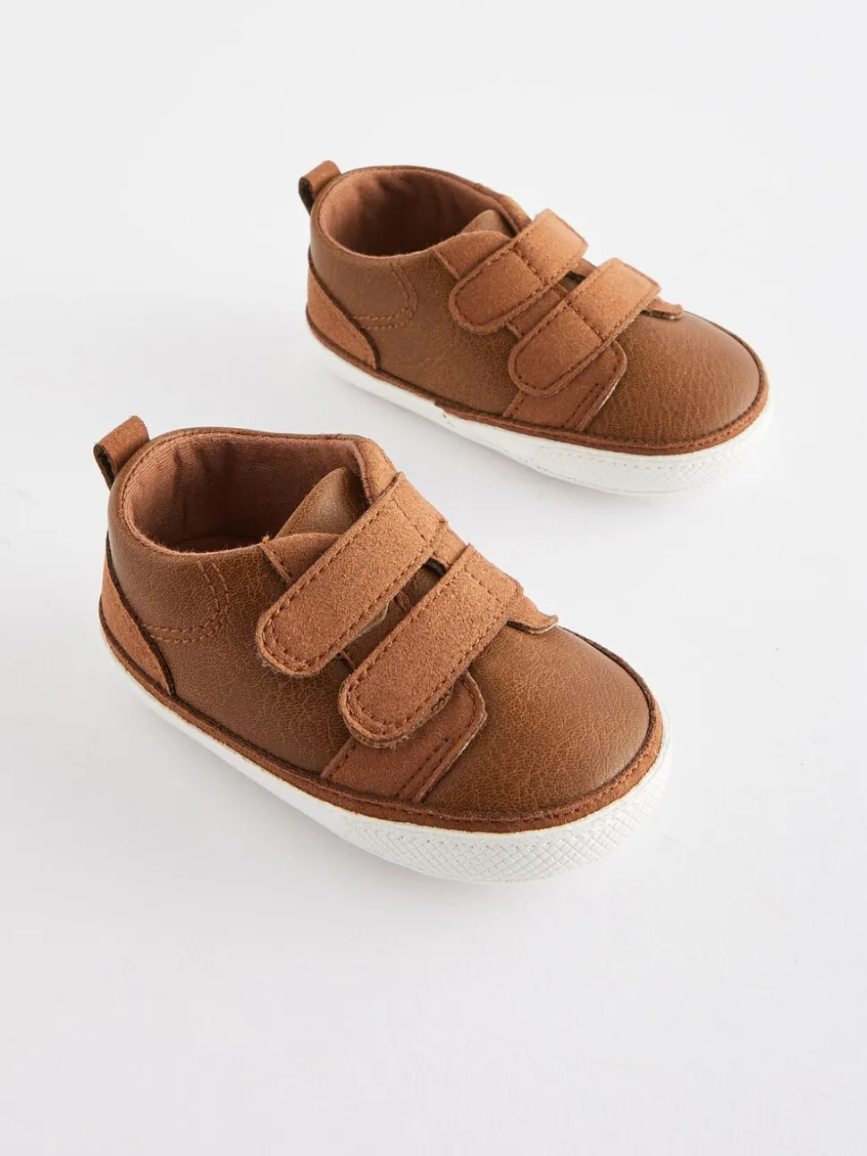 Lichtbruin - Touch Fastening Baby Trainers (0-2mths)