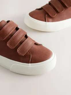 Lichtbruin - Touch Fastening Slimme Casual Trainers