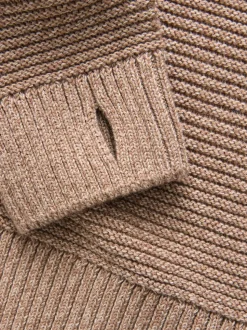 Lichtbruin - Utility gebreide hoodie (3-16jr)