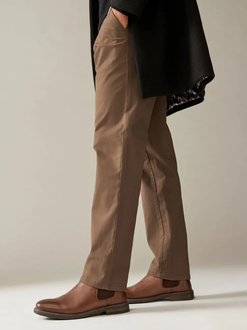 Lichtbruin - Wasachtige leren Chelsea Boots