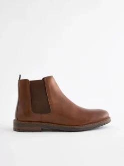 Lichtbruin - Wasachtige leren Chelsea Boots